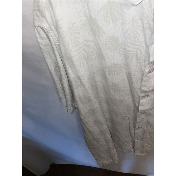 Nat Nast Luxury Mens Hawaiian Shirt Sz XL White Floral Palm Silk Blend Comfort - Picture 6 of 12
